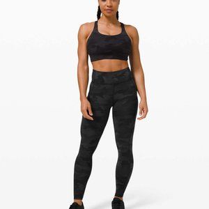 Lululemon Invigorate High-Rise Tight 25", Size 10, Camo Deep Coal